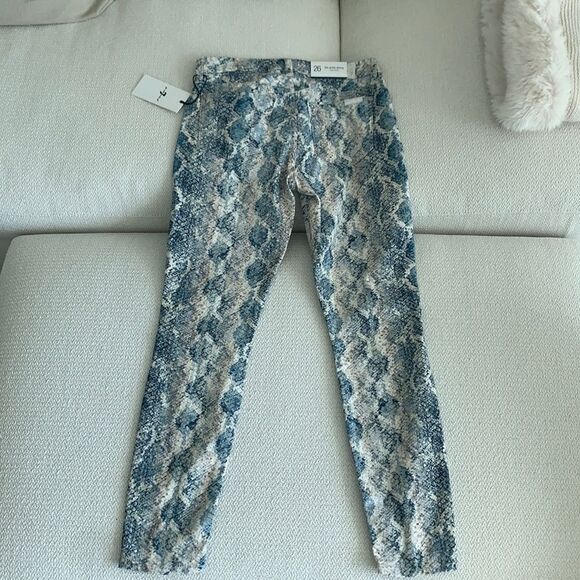 Snake 🐍 Print Stretch Ankle Length Pants Denim - Picture 7 of 8